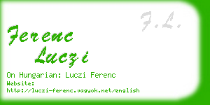 ferenc luczi business card
